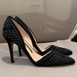 French Connection Black Studded Heels